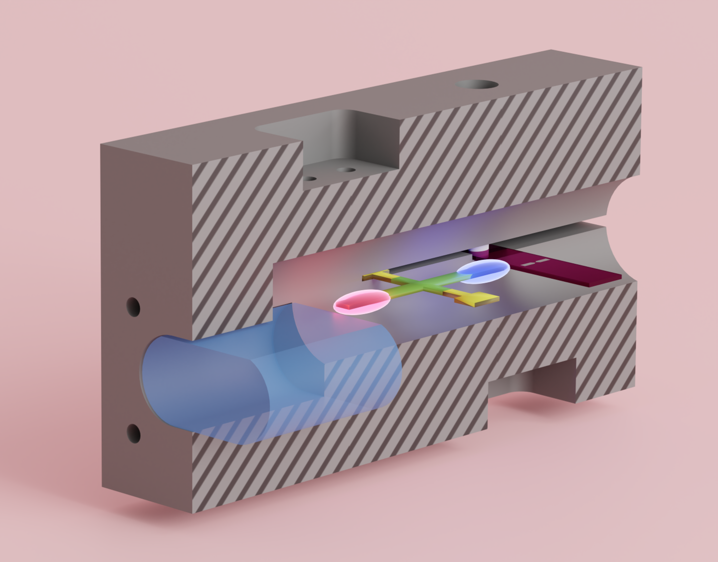 Diagram of a suspended stripline device